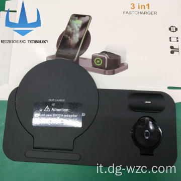 caricabatterie wireless portronics / caricabatterie wireless veloce 3 in 1